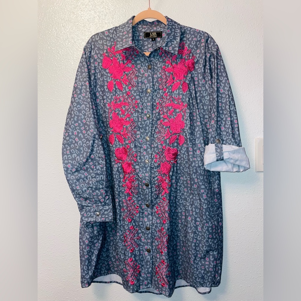 Cheetah Embroidered Dress